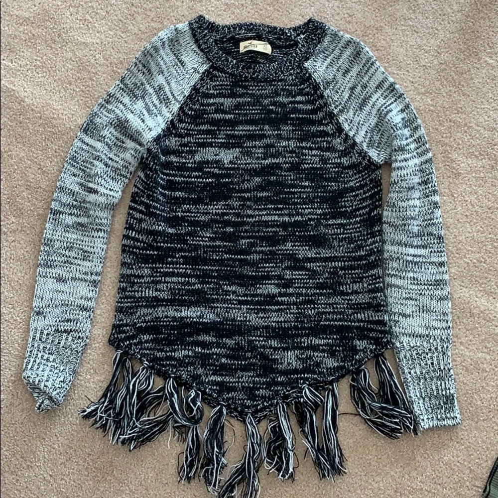Grey Hollister Sweater with Tassels